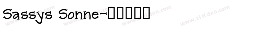 Sassys Sonne字体转换